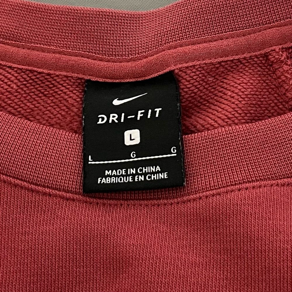 Nike Dri Fit Cedar Get Fit Lux Fleece Sweatshirt Womens Large Athleisure Gym - Picture 8 of 12